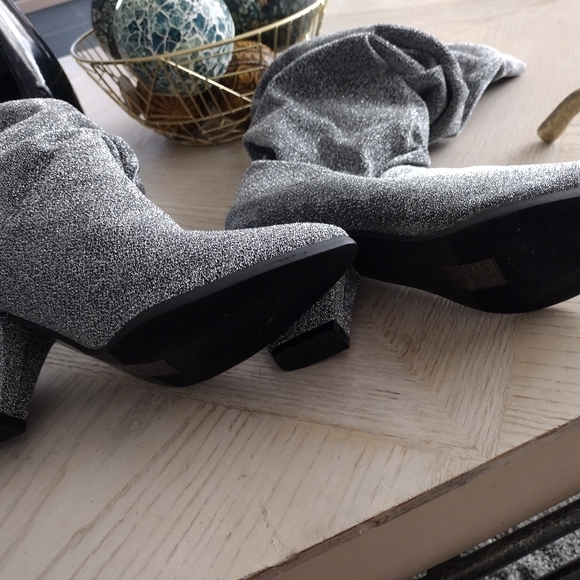 Silver Glitter Boots - Picture 4 of 6